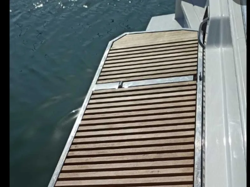Deck of Dorella, a Fountaine Pajot Astréa 42 catamaran at Marsala, Italy