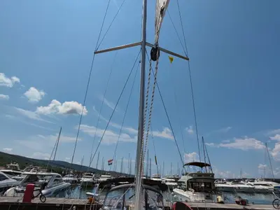 Gala, a Bavaria C42 sailboat at Punat, Croatia
