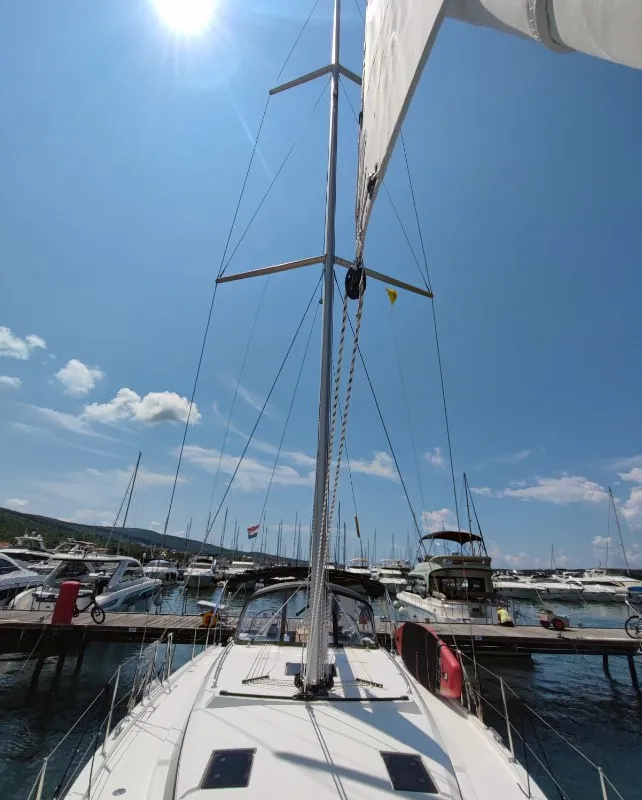 Gala, a Bavaria C42 sailboat at Punat, Croatia