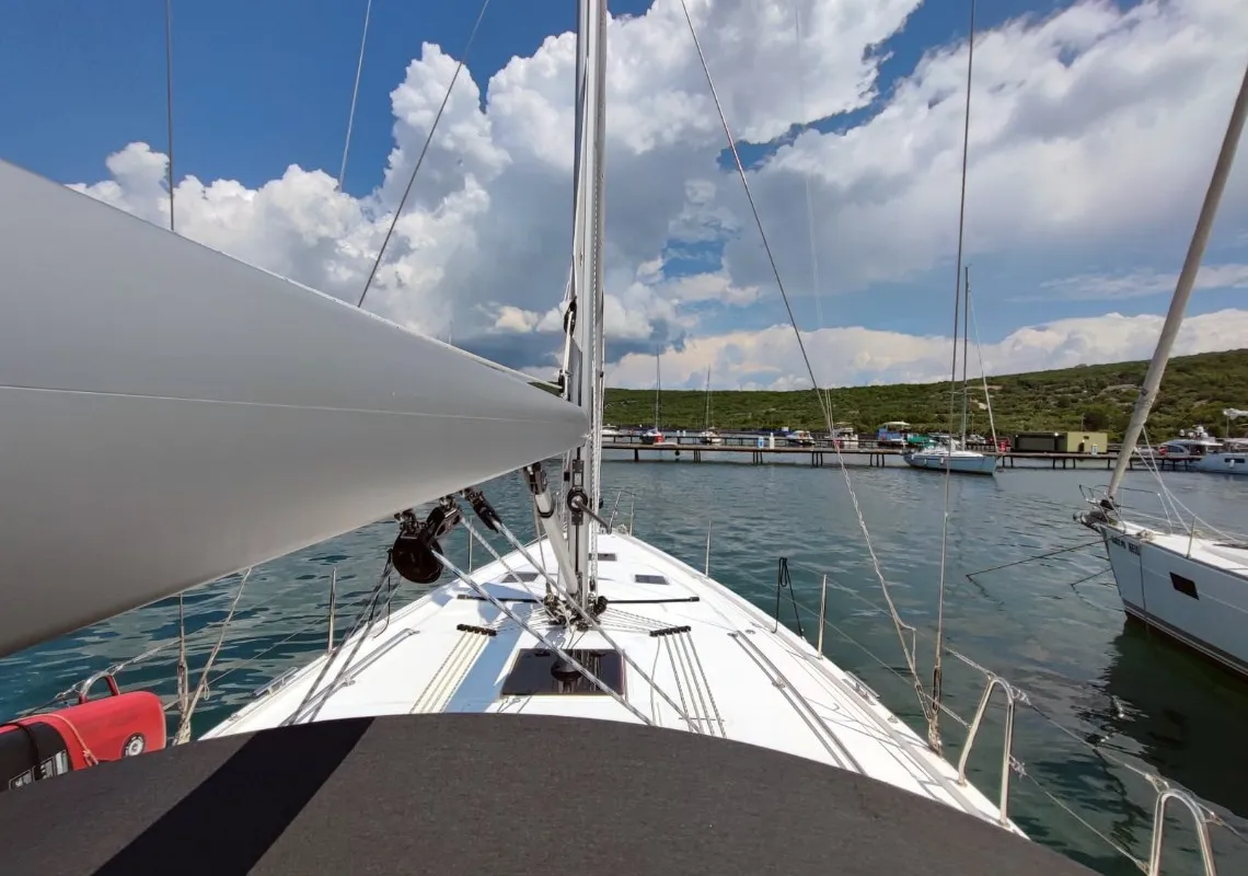 Gala, a Bavaria C42 sailboat at Punat, Croatia