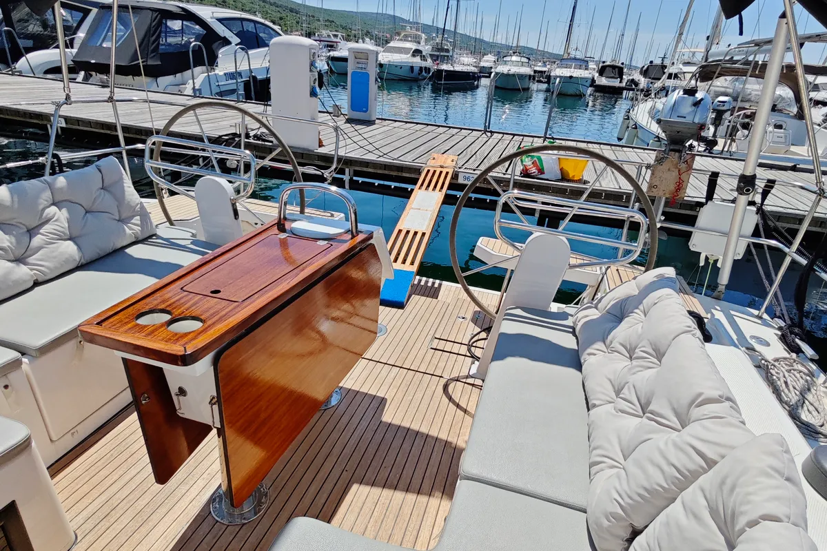 Gala, a Bavaria C42 sailboat at Punat, Croatia