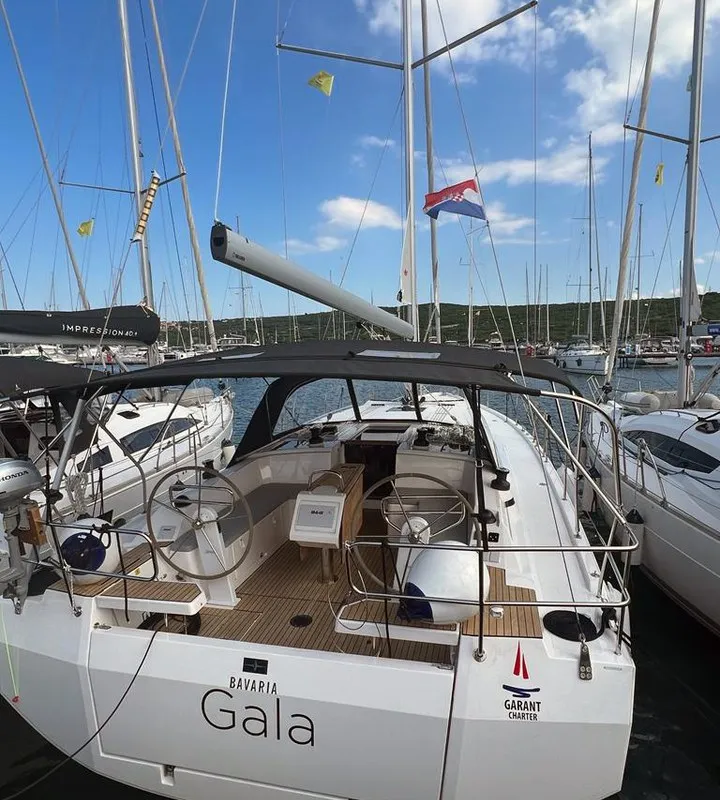 Gala, a Bavaria C42 sailboat at Punat, Croatia