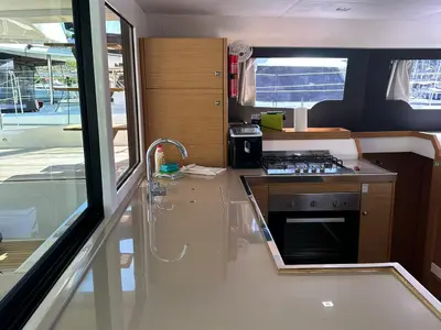 Galley of Casablanca, a Dufour 48 Catamaran catamaran at Primošten, Croatia
