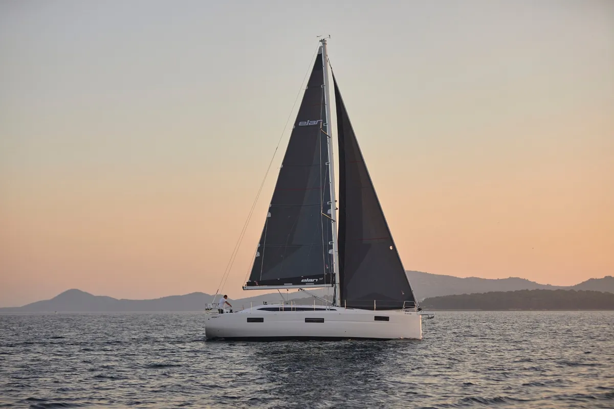 Exterior view of NIKA, a Elan Impression 45 sailboat at Split, Croatia