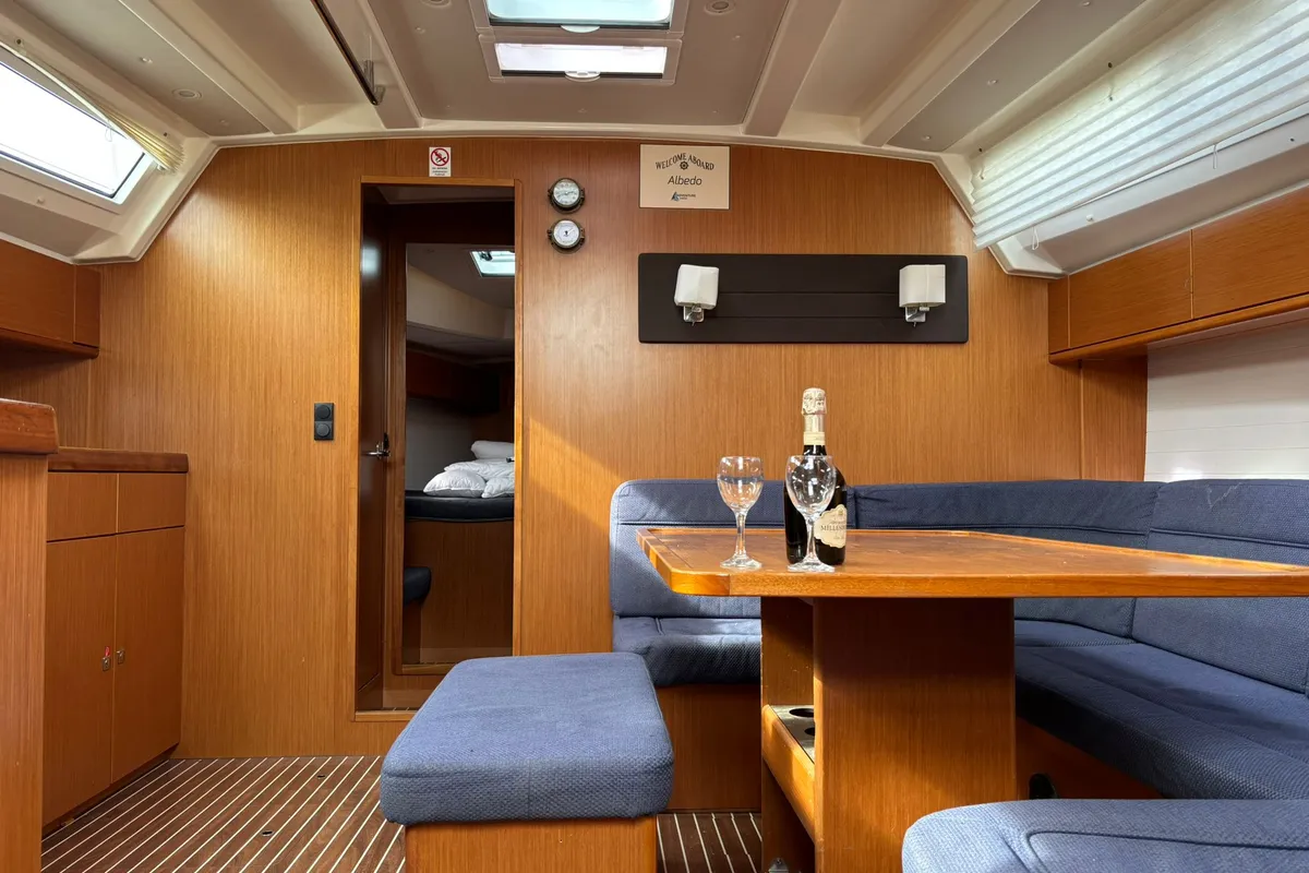 Salon of Albedo, a Bavaria Cruiser 46 sailboat at Općina Pakoštane, Croatia