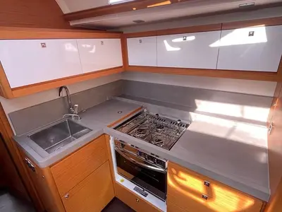 Galley of Iside, a Dufour 470 sailboat at Capo d'Orlando, Italy