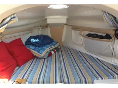 Cabin on Vidra, a Beneteau First 21.7 sailboat at Split, Croatia