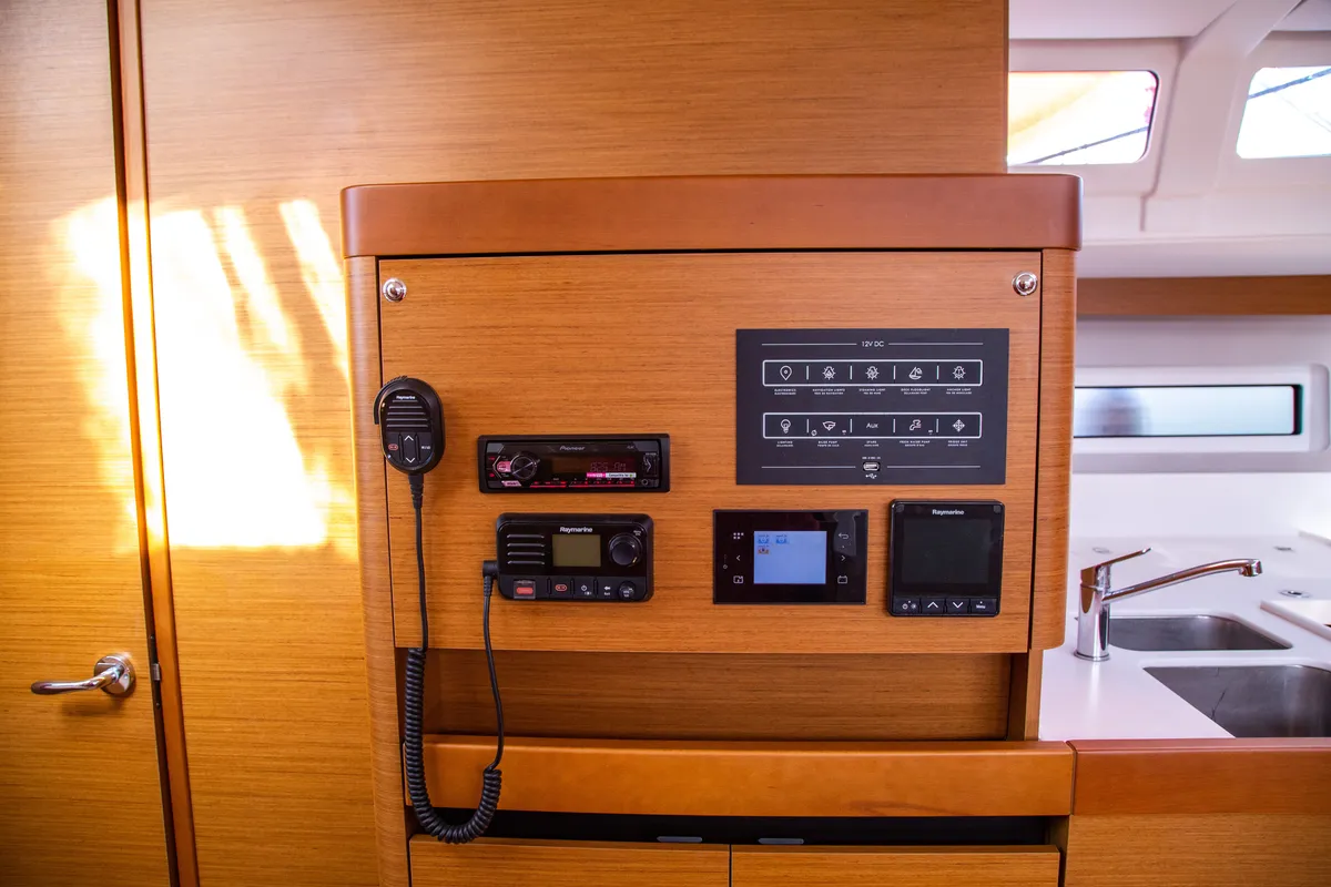 Thaleia, a Jeanneau Sun Odyssey 490 sailboat at Benitses, Greece