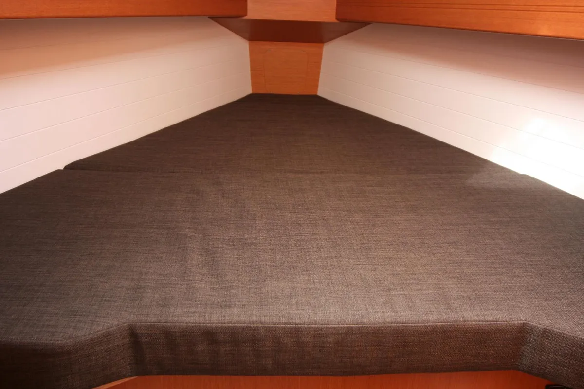 Cabin on Larabay, a Bavaria Cruiser 34 sailboat at Heiligenhafen, Germany