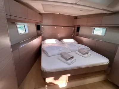 Cabin on Bright Future, a Hanse 508 sailboat at Seget Donji, Croatia