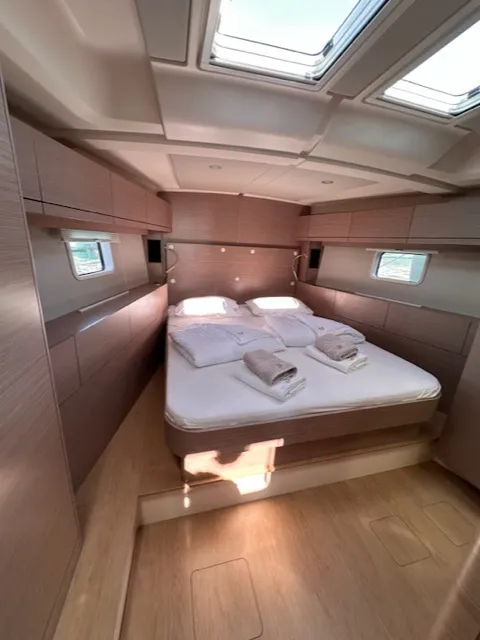 Cabin on Bright Future, a Hanse 508 sailboat at Seget Donji, Croatia