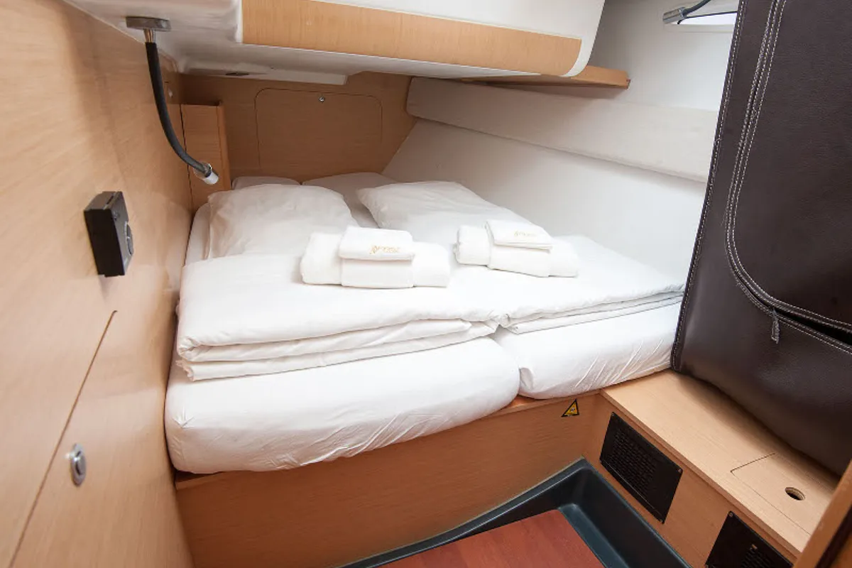 Cabin on HERA II, a Beneteau First 45 sailboat at Grad Kaštela, Croatia
