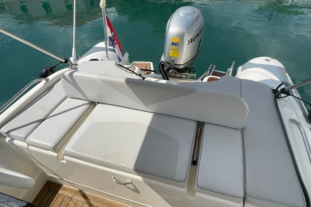 Deck of 09, a Joker Jokerboat Wide 520 motorboat at Grad Trogir, Croatia