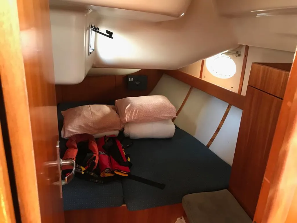 Cabin on Alboran XXVI Piñacolada (Las Galletas), a Elan Impression 434 sailboat at Elephant Butte Estates, United States