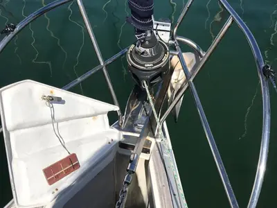 Deck of Alboran XXVI Piñacolada (Las Galletas), a Elan Impression 434 sailboat at Elephant Butte Estates, United States
