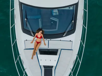 Liquid Asset, a Galeon 500 Fly motor yacht at Ko Kaeo, Thailand