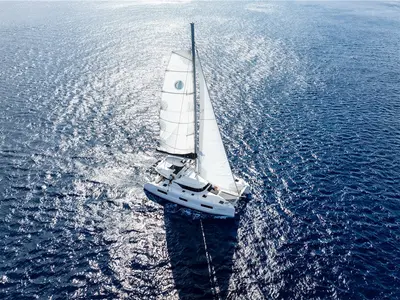 Premium, a Lagoon 46 catamaran at Ta' Xbiex, Malta