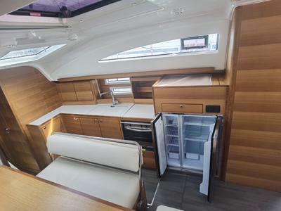 Galley of Fjaka, a Elan Impression 45.1 sailboat at Punat, Croatia