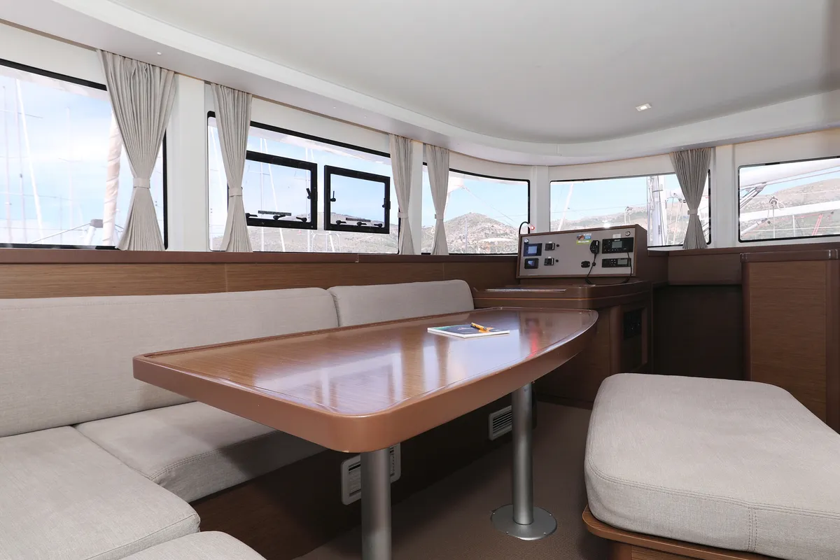 Salon of Sophie, a Lagoon 42 catamaran at Grad Trogir, Croatia