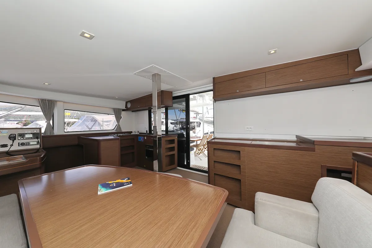Salon of Sophie, a Lagoon 42 catamaran at Grad Trogir, Croatia