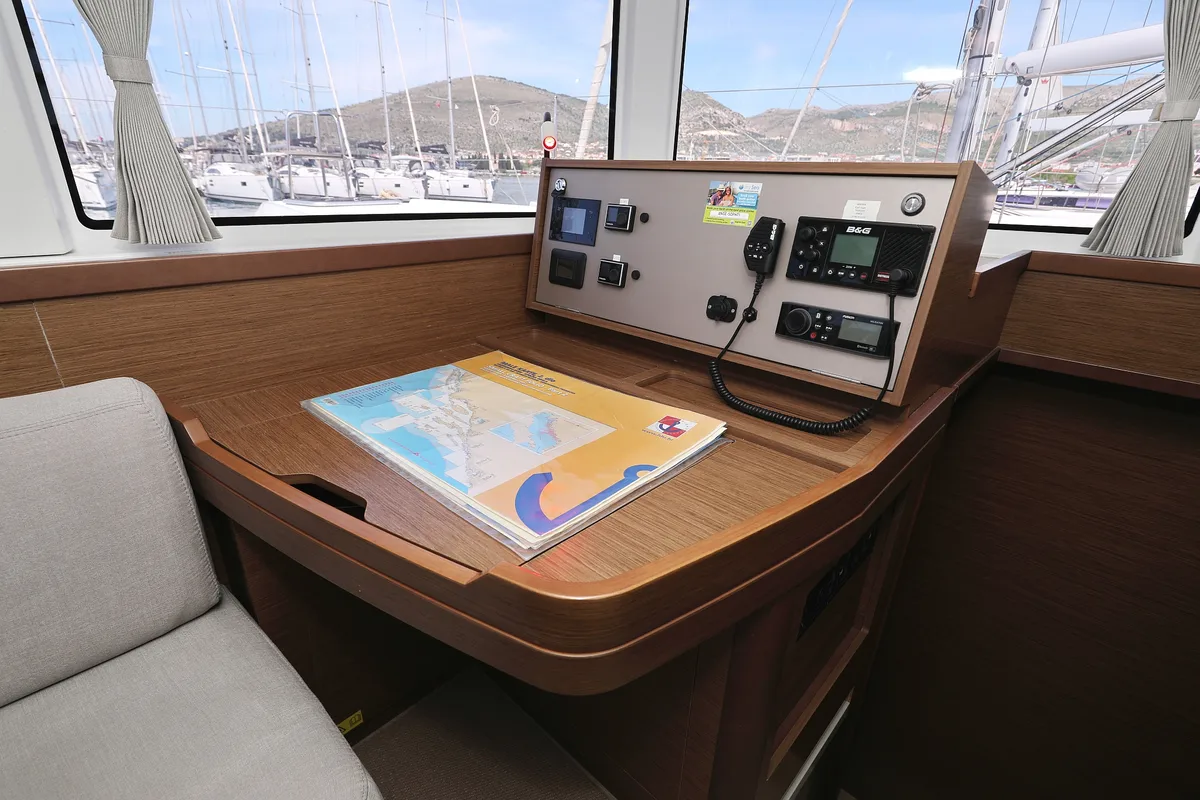 Salon of Sophie, a Lagoon 42 catamaran at Grad Trogir, Croatia