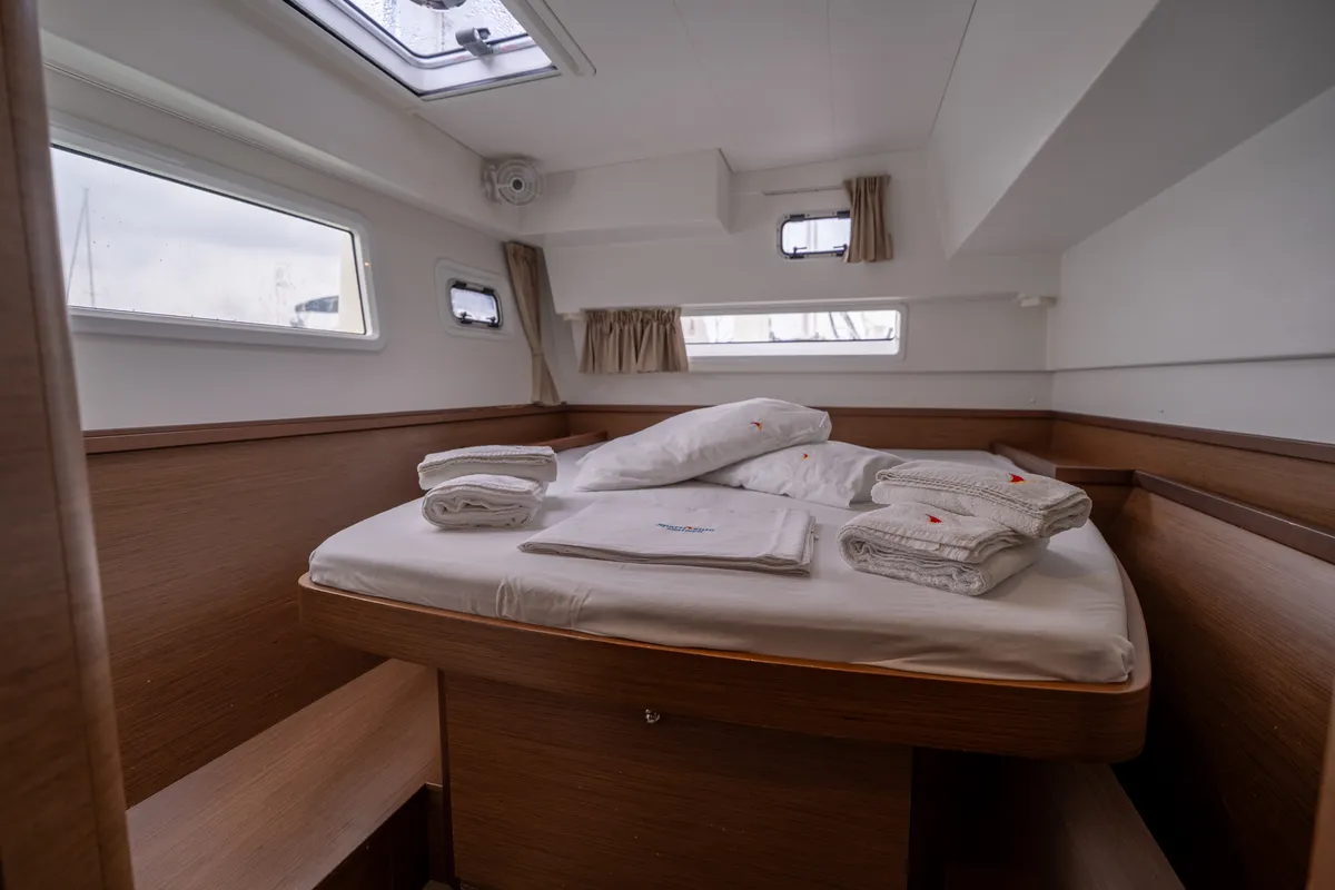 Cabin on Cappero - Standard line, a Lagoon 42 catamaran at Salerno, Italy