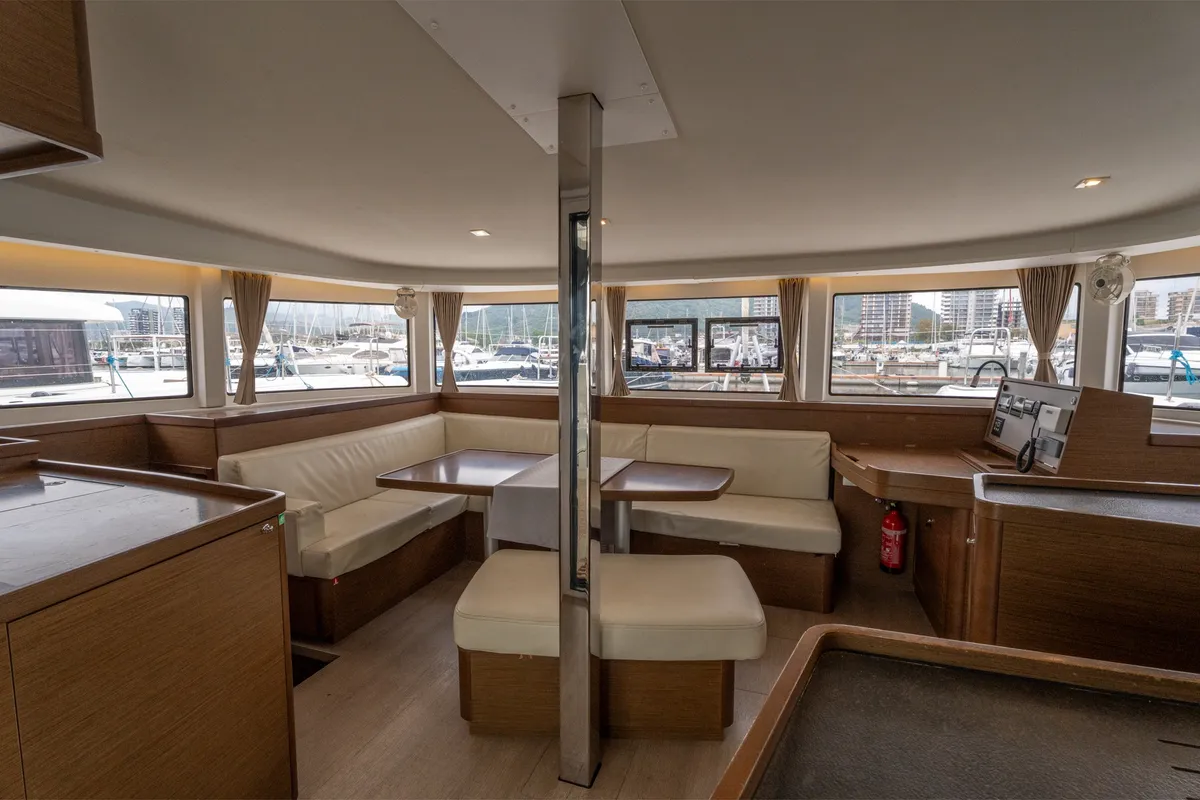 Salon of Cappero - Standard line, a Lagoon 42 catamaran at Salerno, Italy