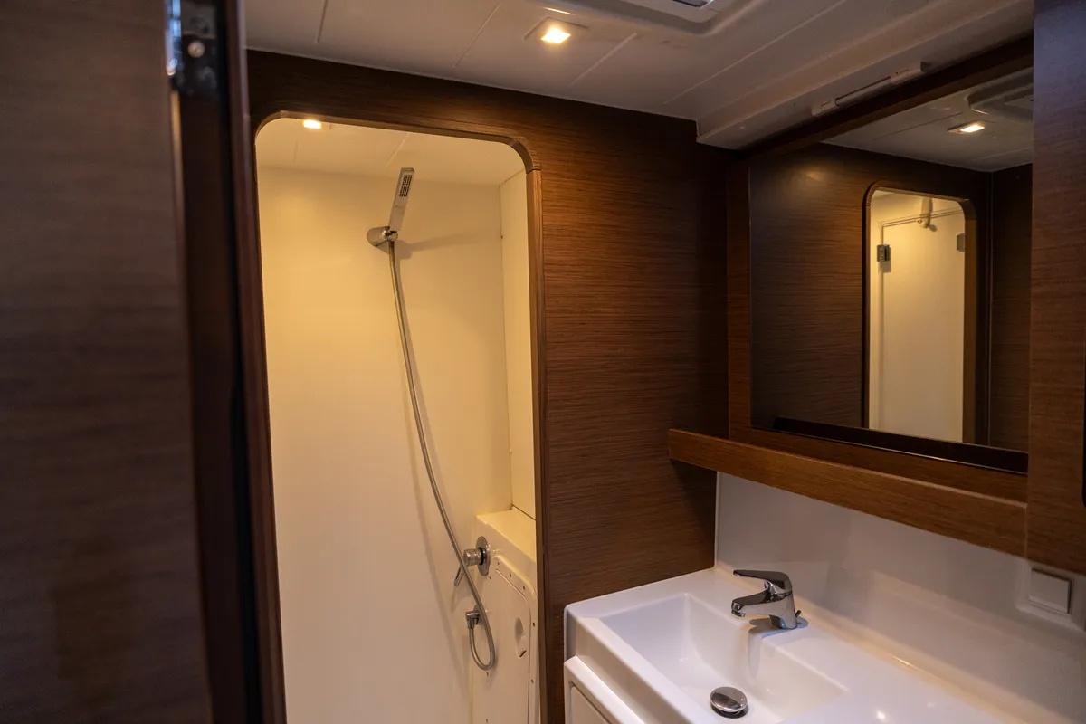 Head on Cappero - Standard line, a Lagoon 42 catamaran at Salerno, Italy