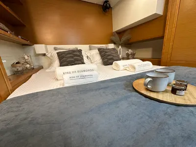 Cabin on KING OF DIAMONDS, a Lagoon 560 catamaran at Athens, Greece