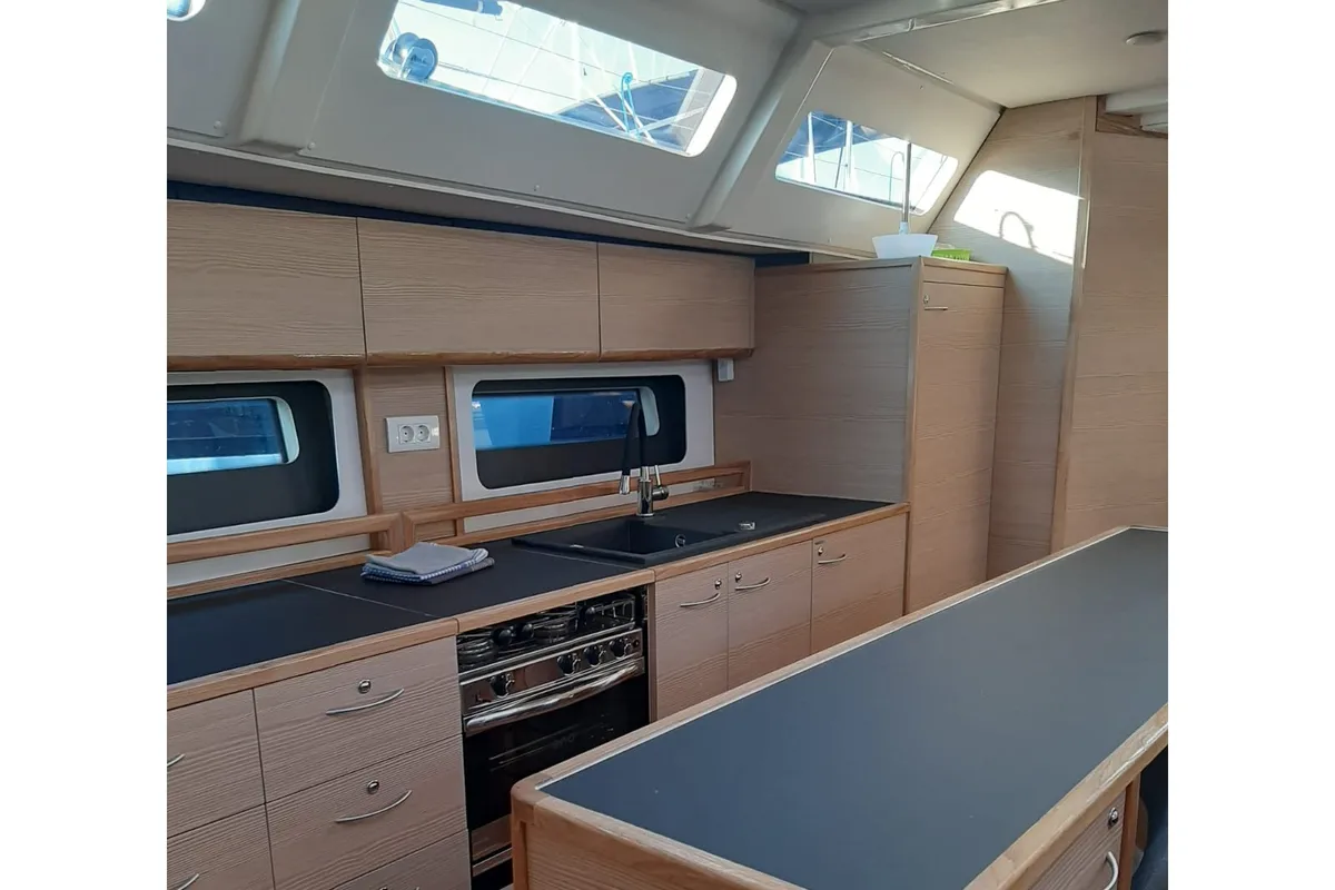 Galley of My Wave, a D&D Kufner 54 Exclusive sailboat at Trogir, Croatia
