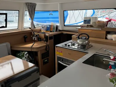 Galley of White Ivy, a Excess 11 - 4 + 1 + 1 cab. catamaran at Grad Trogir, Croatia