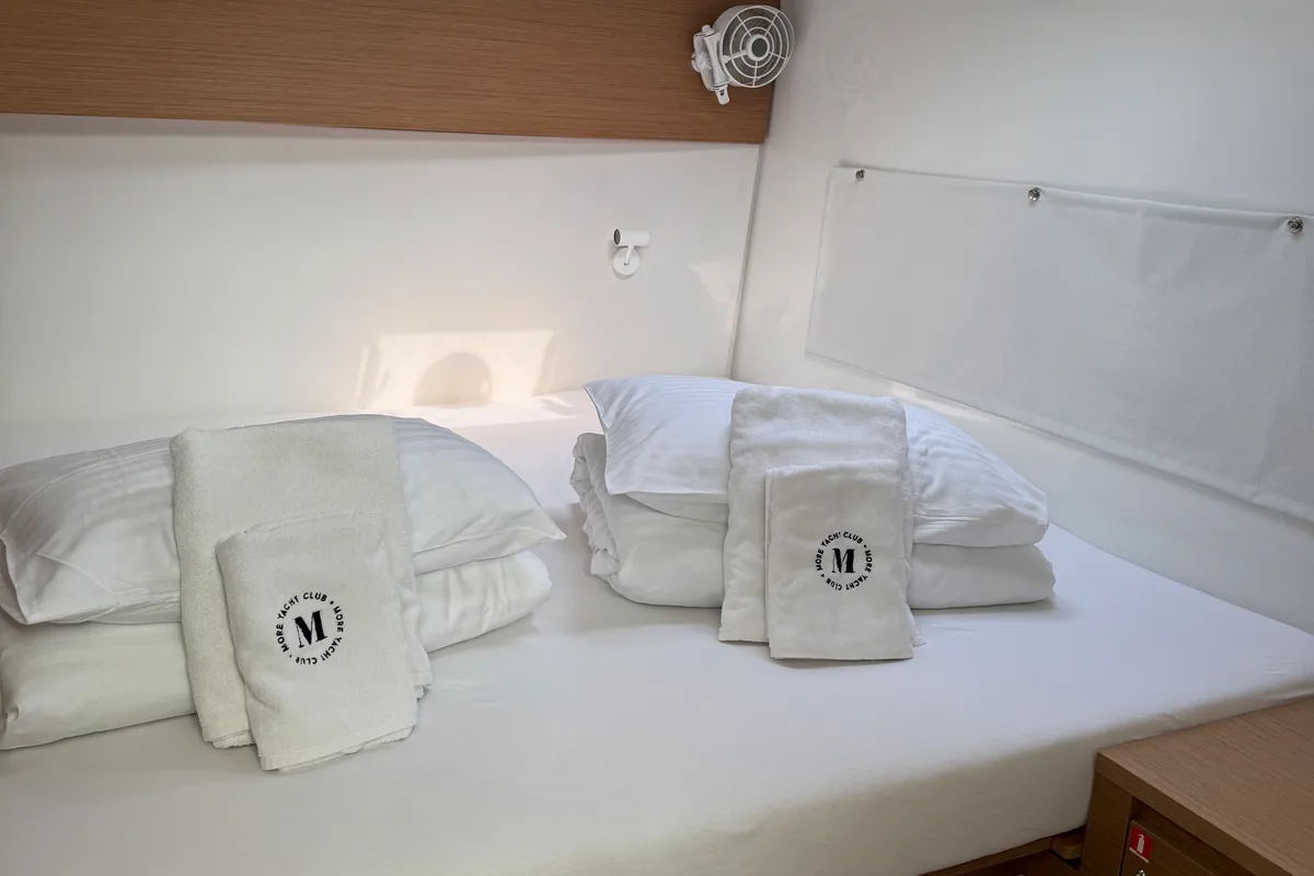 Cabin on White Ivy, a Excess 11 - 4 + 1 + 1 cab. catamaran at Grad Trogir, Croatia