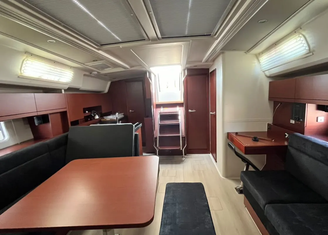 Salon of Avra, a Hanse 458 sailboat at Municipal Unit of Lefkada, Greece