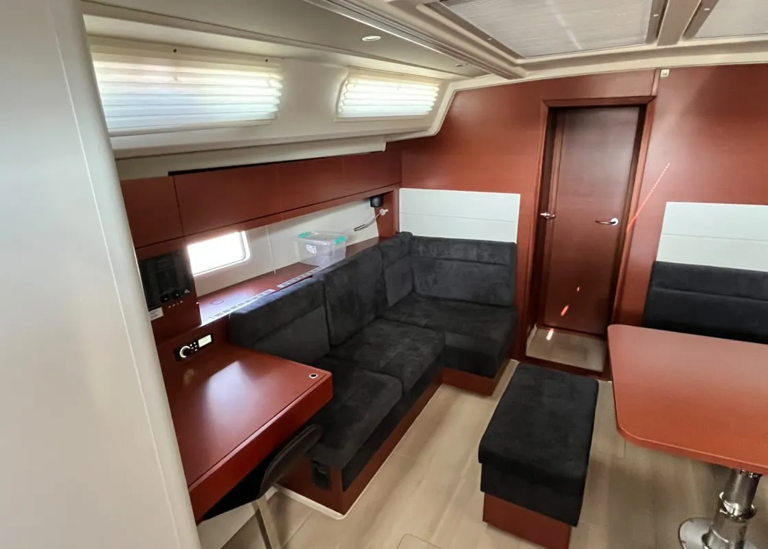 Salon of Avra, a Hanse 458 sailboat at Municipal Unit of Lefkada, Greece