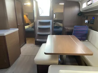 Salon of Loreste, a Beneteau Oceanis 40.1 sailboat at Procida, Italy