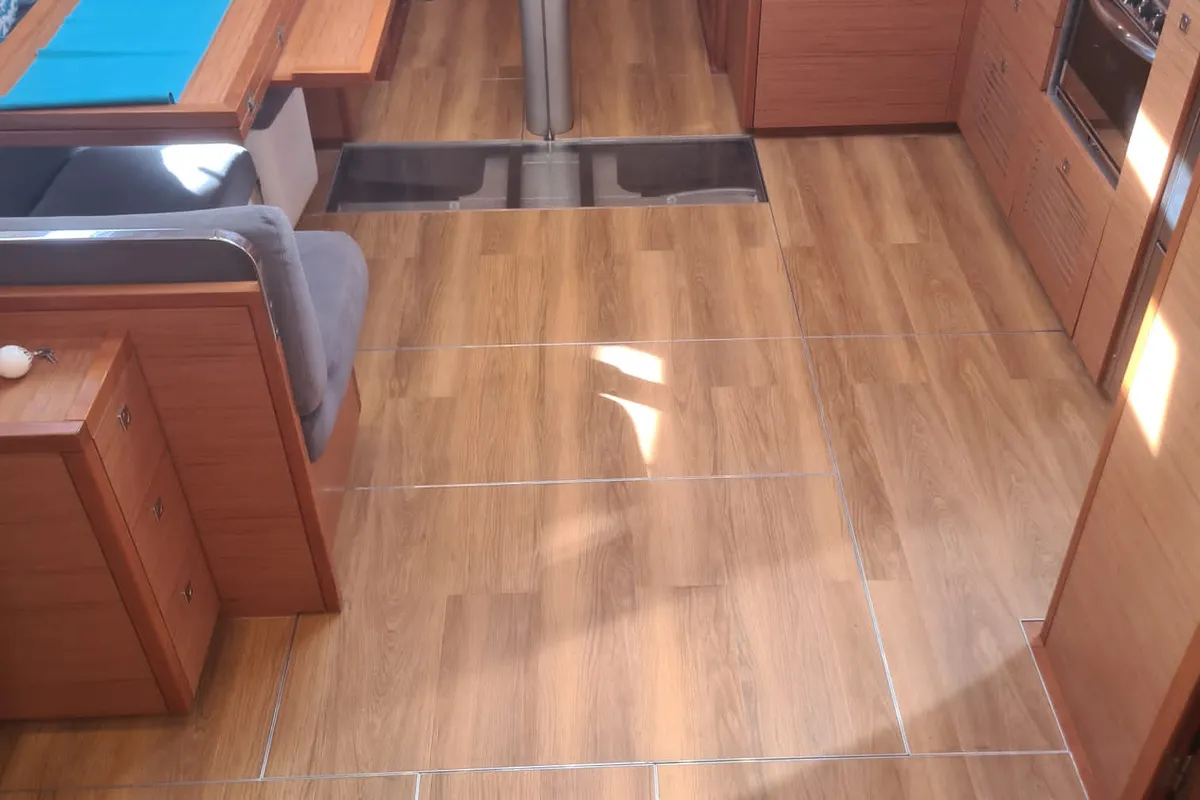 Salon of Nadja, a More 55 sailboat at Seget Donji, Croatia