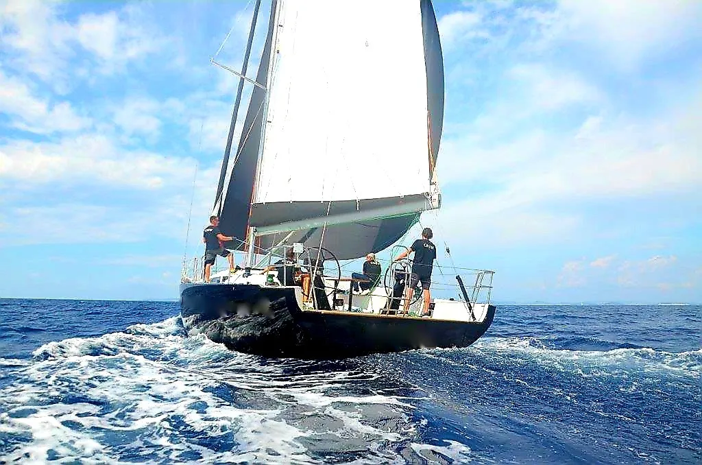 Exterior view of Nadja, a More 55 sailboat at Seget Donji, Croatia