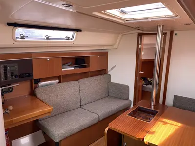 Salon of Kon-Tiki, a Hanse 385 sailboat at Grad Pula, Croatia
