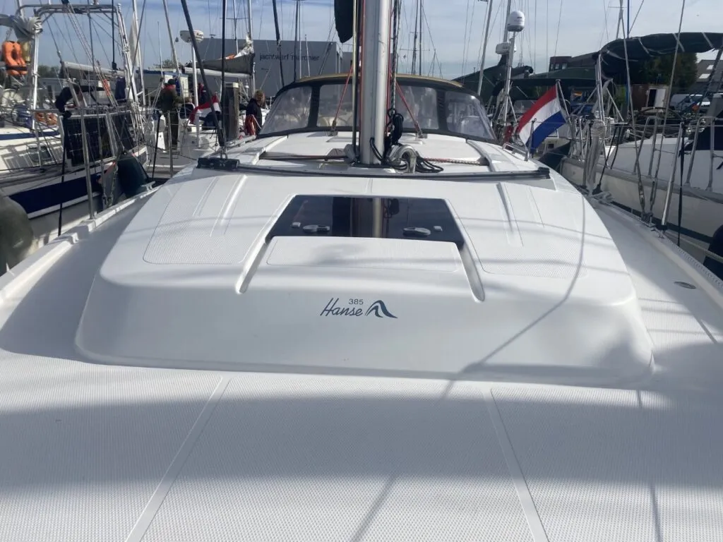 Exterior view of Kon-Tiki, a Hanse 385 sailboat at Grad Pula, Croatia