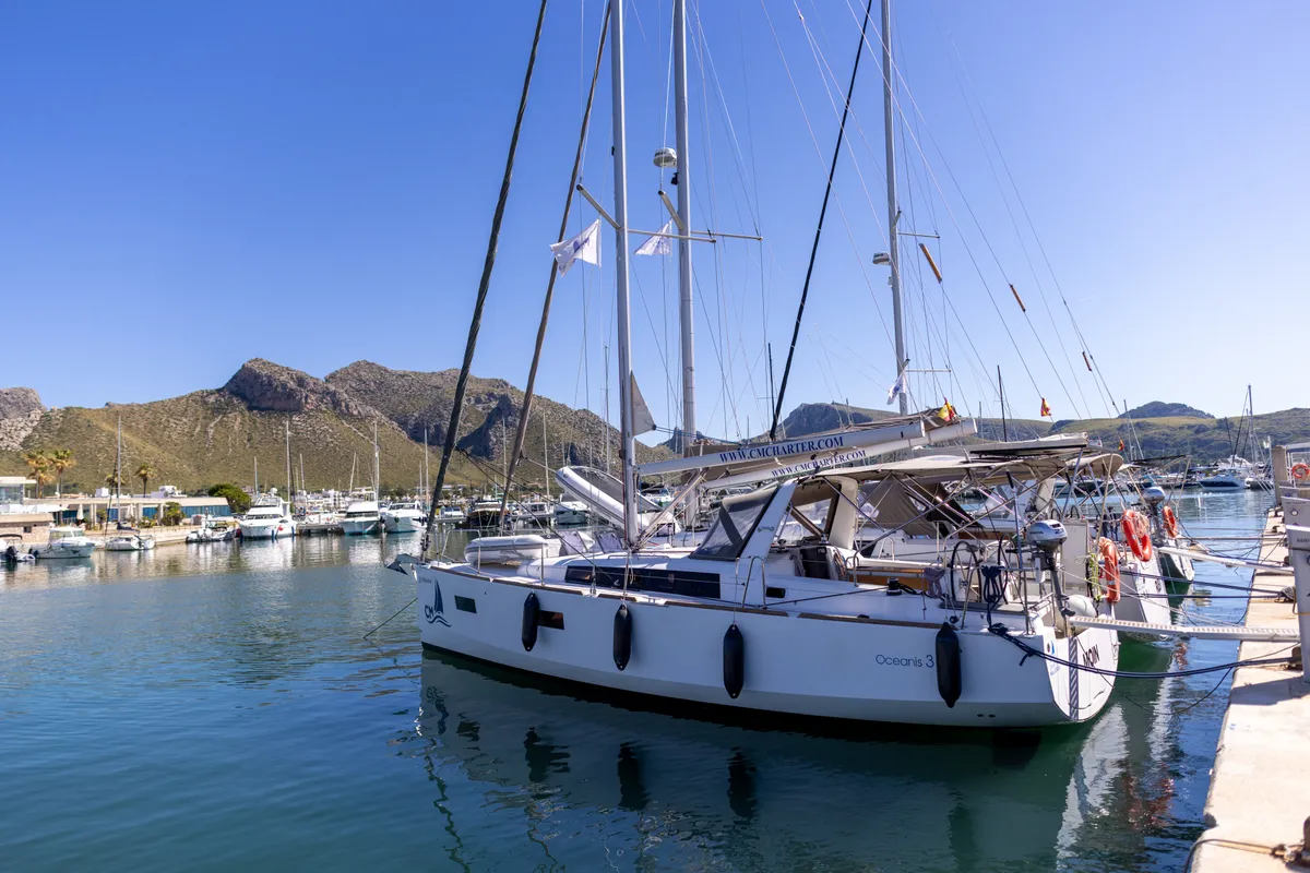 MOIN, a Beneteau Oceanis 38 sailboat at Port de Pollença, Spain