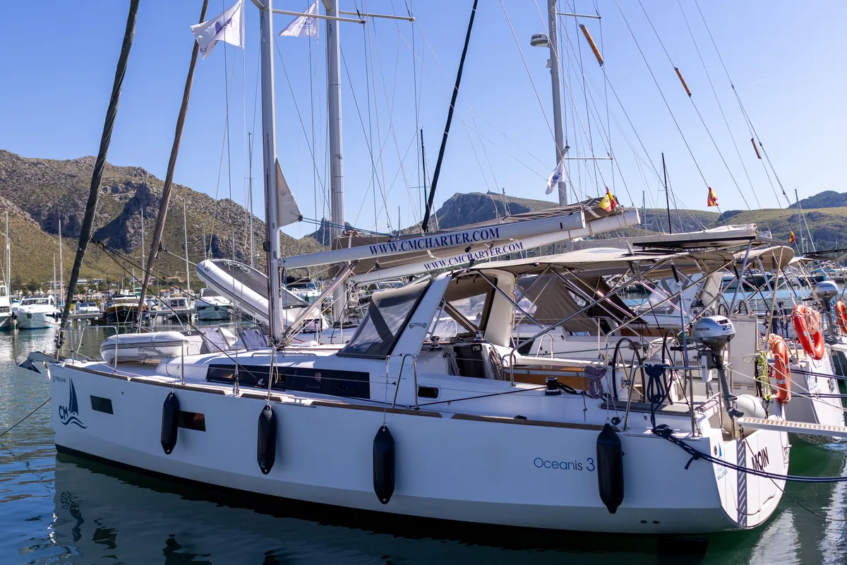 MOIN, a Beneteau Oceanis 38 sailboat at Port de Pollença, Spain