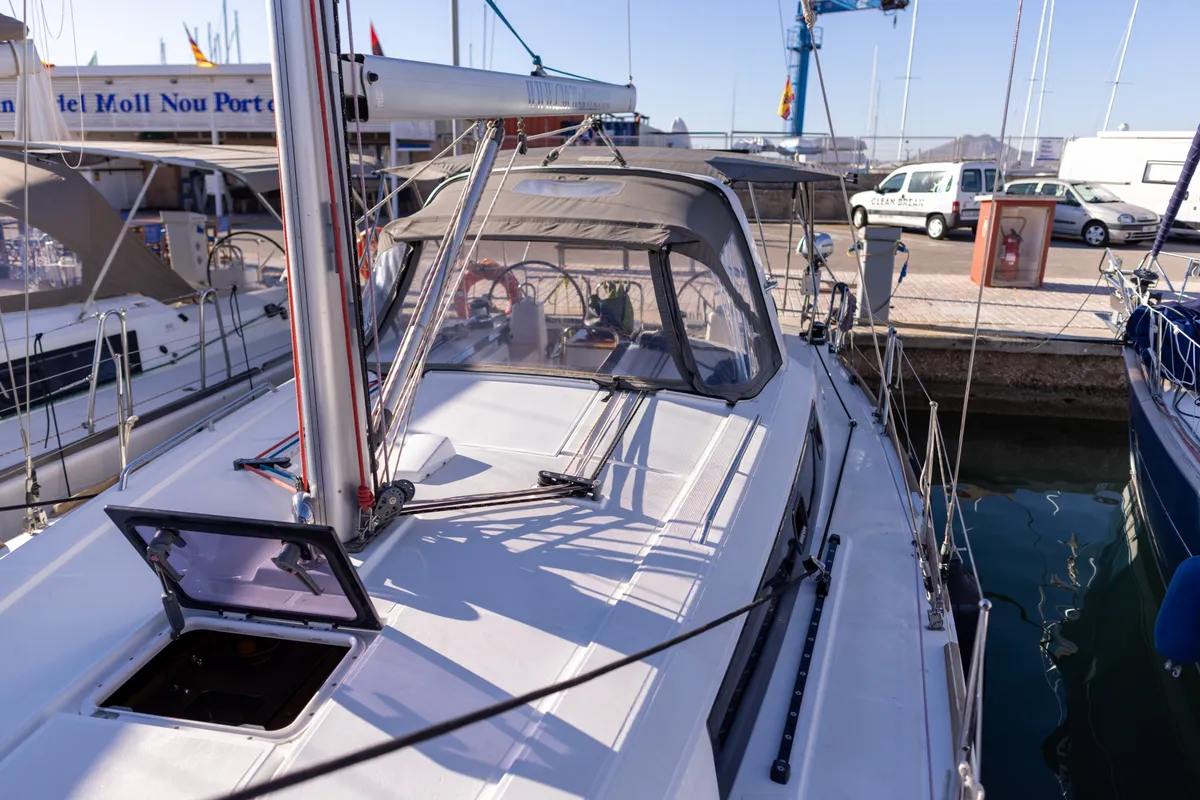 MOIN, a Beneteau Oceanis 38 sailboat at Port de Pollença, Spain