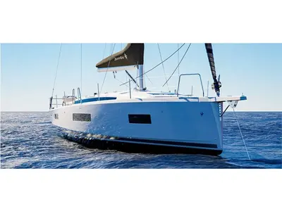 Sail Away, a Jeanneau Sun Odyssey 455 sailboat at Municipal Unit of Nea Peramos, Greece