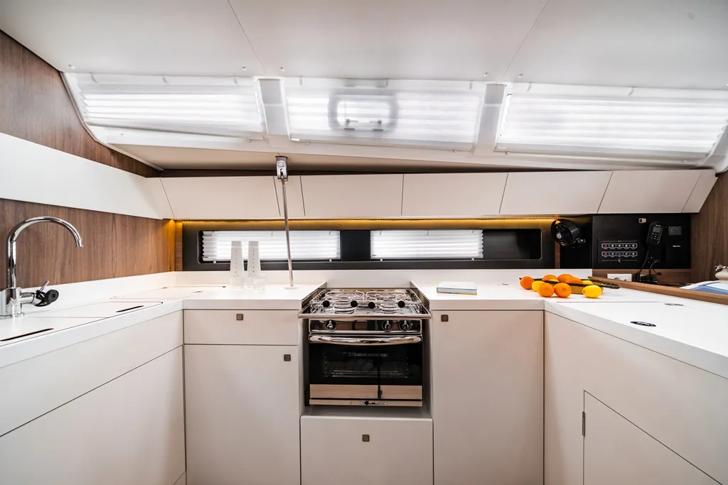 Sail Away, a Jeanneau Sun Odyssey 455 sailboat at Municipal Unit of Nea Peramos, Greece