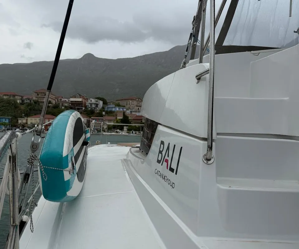 Junior Mary 1, a Bali 4.2 catamaran at Municipal Unit of Palairos, Greece