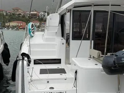 Junior Mary 1, a Bali 4.2 catamaran at Municipal Unit of Palairos, Greece