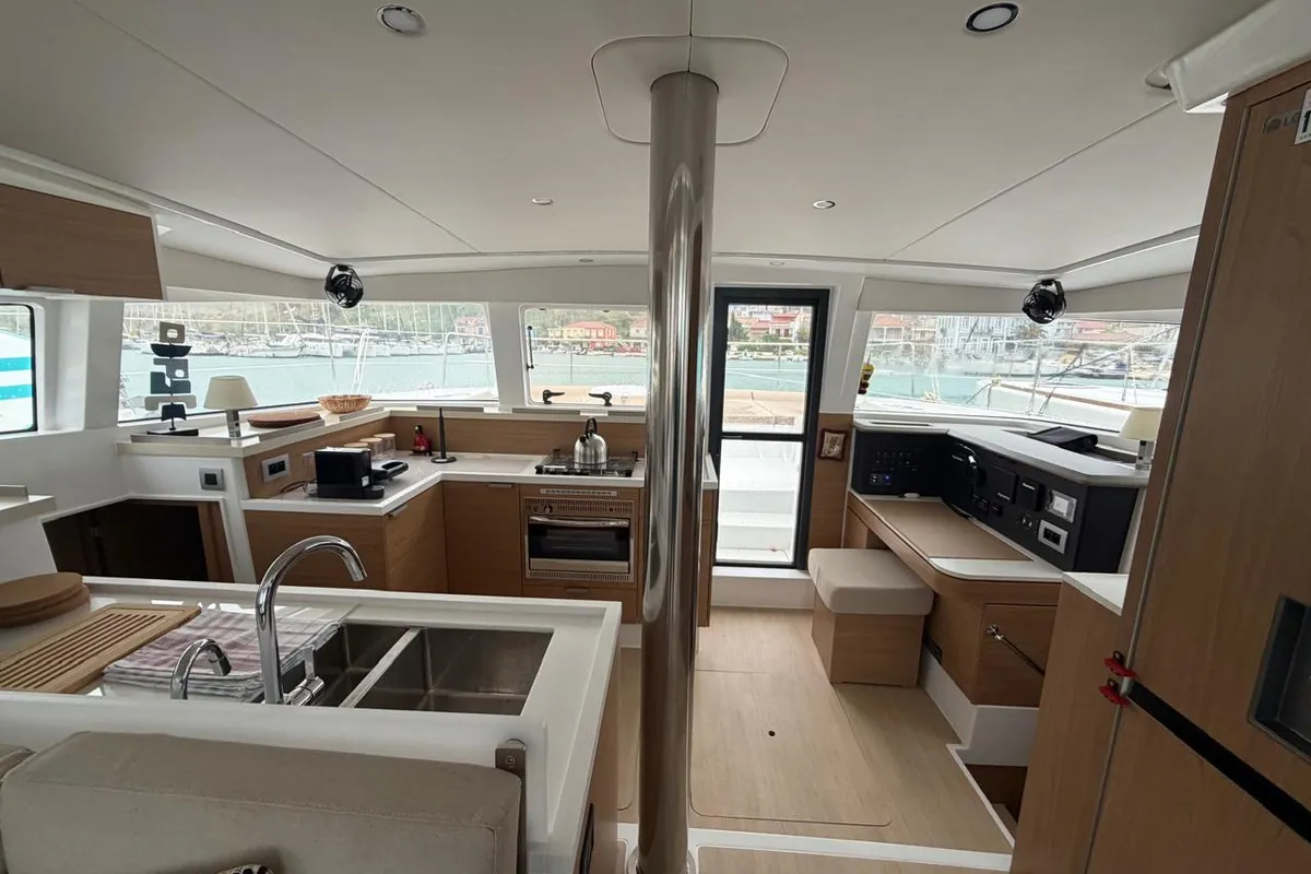 Junior Mary 1, a Bali 4.2 catamaran at Municipal Unit of Palairos, Greece