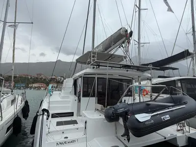 Junior Mary 1, a Bali 4.2 catamaran at Municipal Unit of Palairos, Greece