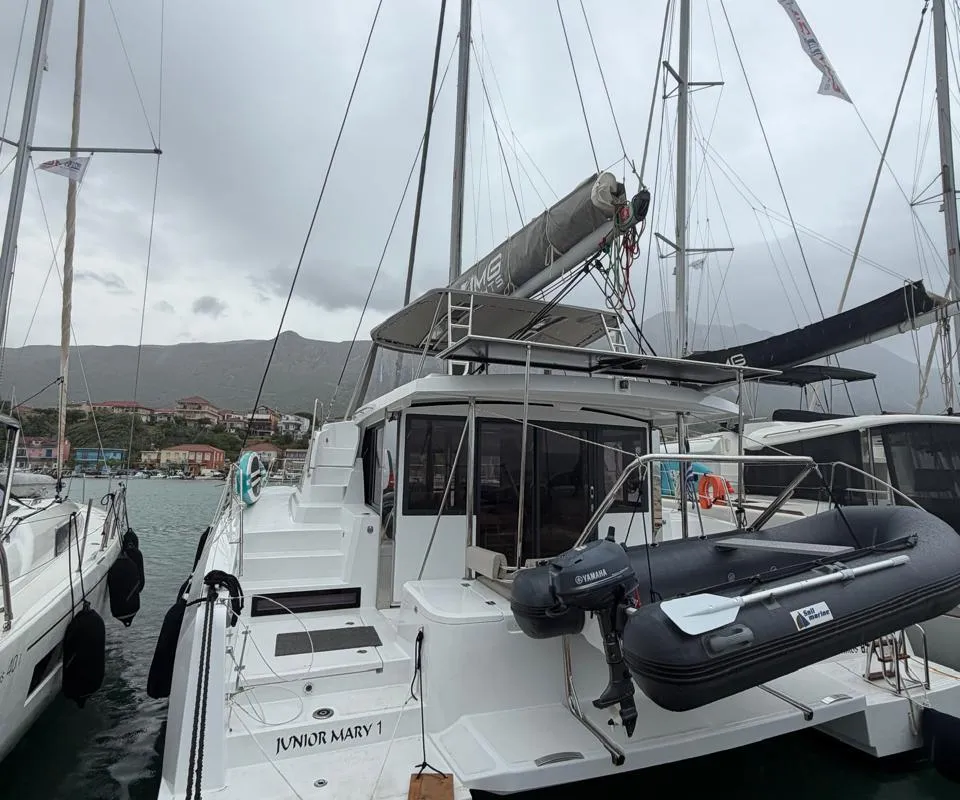 Junior Mary 1, a Bali 4.2 catamaran at Municipal Unit of Palairos, Greece