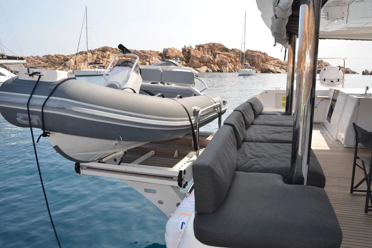 Cabin on Taipan, a Lagoon 560 catamaran at Olbia, Italy